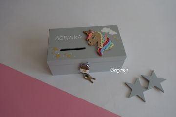 Dřevěné dekorace s jednorožcem