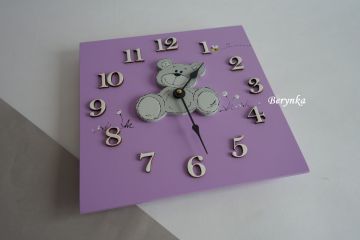 Dřevěné dekorace - ialové s medvídkem