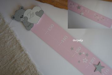 Dětský metr s medvídkem se srdíčkem