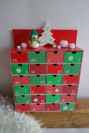 Adventní kalendář *červeno-zelený* - se sněhulákem - různá provedení
