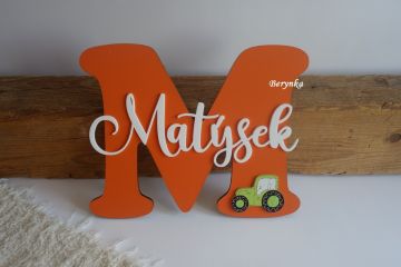 Dřevěné písmeno se jménem
