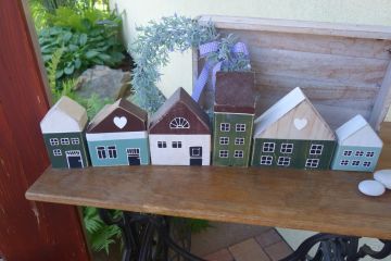 Domečky - zelené odstíny