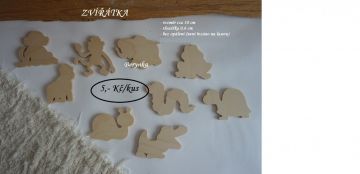 Dřevěné výřezy - zvířátka