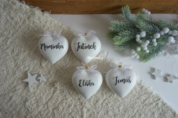 Vánoční ozdoby baňky se jménem