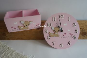 Hodiny se srnkou - kulaté/čtvercové